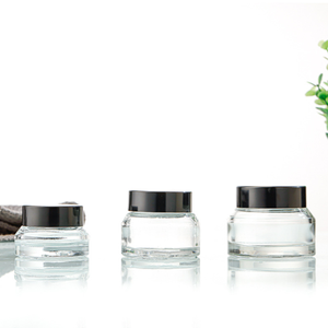 Bouteilles de crème pour le visage lisses, transparentes, à large ouverture, pots en verre à épaulement de 15ml, 30ml, 50ml, flacons vides pour crème pour les mains - Product Image 6