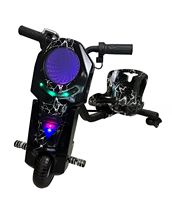 Scooter à trois roues à batterie électrique pour enfants Superhéros, 3 roues, en PU, pliable, hauteur du siège réglable, rotation à 360 degrés, pour enfants de 3 à 6 ans