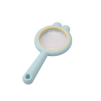 New Arrival Children's Handheld Cartoon 3x Magnification Acrylic Lens ABS & PMMA 5 Color Magnifying Glass Toy