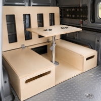 Table de lit combinée en U pour camping-car, en aluminium, format RV, gain de place, taille personnalisée