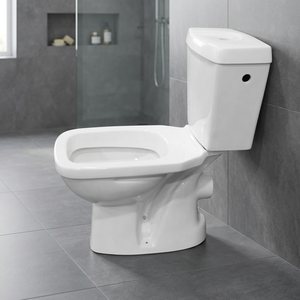 Inodoro Moderno Cuadrado de Dos Piezas con Doble Descarga, de Cerámica, Montado en el Suelo, para Baño, Sanitario - Product Image 2