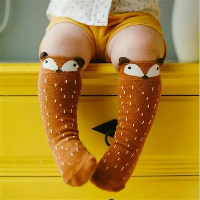 Wholesale Knee High Socks For Baby And Children Korean Cartoon Mickey Chinchilla Baby Socks Cotton Socks