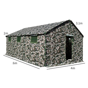 Chất lượng cao 6x4m nhôm mái hiên Vải lều 12-người Công suất nhà máy tùy chỉnh ngụy trang thiết kế không thấm nước Thảm Họa - Product Image 2
