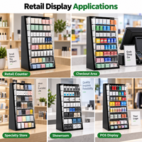 Étagère de présentation de comptoir en acrylique personnalisée à 8 niveaux avec séparateurs, organisateur de produits de vente au détail transparent, OEM ODM