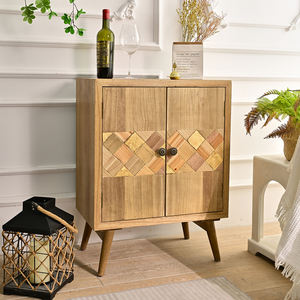 INNOVA Home Customized Solid <b>Wood</b> Panel Large Capacity Accent Storage Cabinet for Living Room Entry Farmhouse Hotel Use - Product Image 1