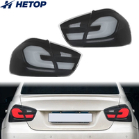 Feux arrière HETOP E90 2005-2008 Série 3, style clair, feux arrière LED pour voiture, plug and play, accessoires DRL pour BMW