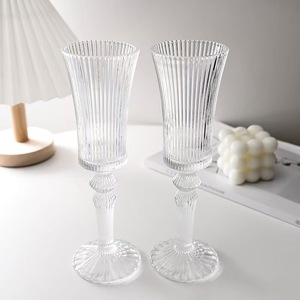 Grand verre à vin sans pied Vintage Ins <span class=keywords><strong>Style</strong></span> Long jus pour <span class=keywords><strong>Champagne</strong></span> vin rouge atmosphère de haut niveau motif vertical - Product Image 4