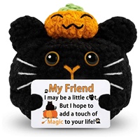 Poupée en peluche multi-animaux au crochet, faite à la main, avec carte d'encouragement pour enfants et adultes, vente en gros