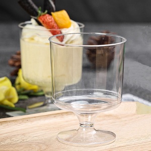 160ml 5.5oz cốc nhựa dùng một lần ly rượu vang đỏ trong suốt Ly nhựa cao ly kem <span class=keywords><strong>PS</strong></span> cốc Mousse cứng - Product Image 4