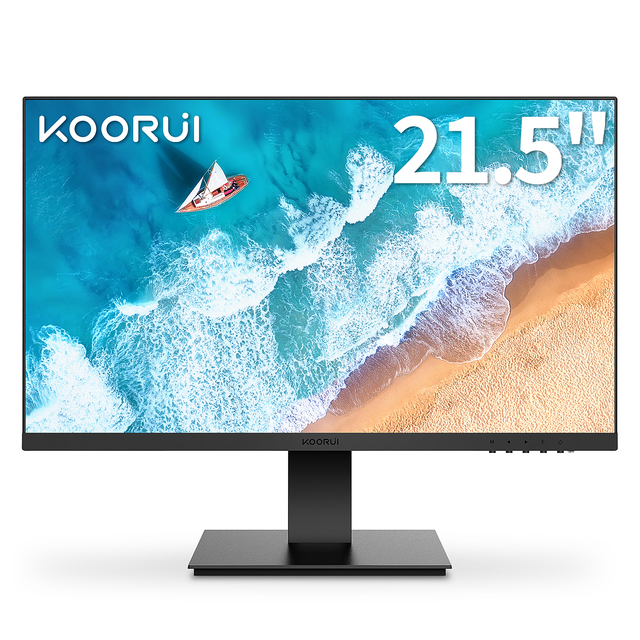 Koorui 22" 1080p LCD PC Monitor Display 75hz for Business & Gaming Desktop LED LCD PC Monitor Display VA Panel VESA-support