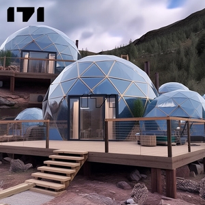 Kính mái vòm Lều <span class=keywords><strong>plexiglass</strong></span> để bán New bằng gỗ tổ ong nhà glamping khách sạn sang trọng với phòng tắm - Product Image 3