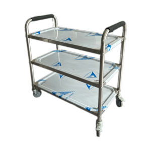 VICTORY KITCHEN Carro de Plataforma de Cuatro Ruedas de Acero Inoxidable 201 de 3 Niveles para Uso Industrial, Herramientas OEM y Equipos de Catering - ¡Gran Oferta! - Product Image 4