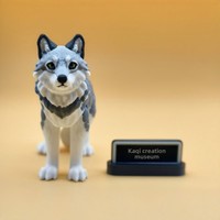 Figurine de loup polaire imprimée en 3D, réaliste, articulée, jouet pour enfants, modèle de bureau, ornement de voiture, impression 3D personnalisée, animal, chien