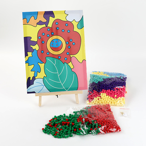 Pompones Esponjosos para Manualidades, Pintura de Flores Tropicales, Pompones Suaves y Coloridos, Bolas Elegantes y Fáciles de Usar, Juguetes para Niños - Product Image 3