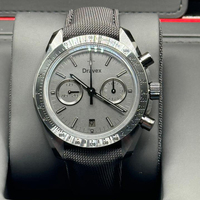 Montre chronographe sport multifonctionnelle pour homme, style tendance, acier inoxydable, cadran calendrier, montre mécanique en tissu Omegat