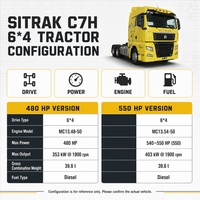 Camion tracteur lourd d'occasion Sinotruk SITRAK C7H 6x4 Euro 3 pour la logistique d'exportation SITRAK CH7 6*4 /4*2