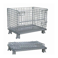Cage de stockage en treillis métallique galvanisé à chaud HUAWU, robuste, 1200x1000x890mm, empilable, pliable, capacité 500-2000kg