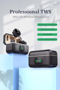 Suono Aurora professionale 1 trascinamento 2 senza fili Lavalier sistema di microfono custodia rigida ABS materiale cancellazione del rumore batteria lunga - Product Image 2