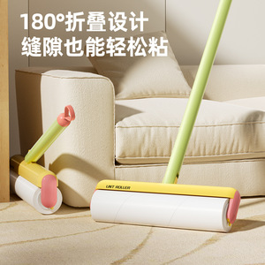 Lint Roller With Long Handle Large Sticky <b>Brush</b> For <b>Pet</b> Hair Clothes Bed Floor Cleaning 48 Sheets Replaceable Paper - Product Image 4