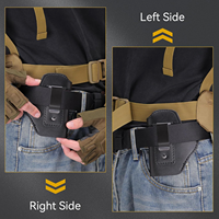 Étui à pistolet en cuir de vache véritable imperméable IWB OWB pour port dissimulé, avec clip de ceinture à dégagement rapide pour la chasse et le tir en extérieur