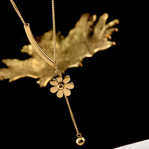 In acciaio inossidabile margherita collane gioielli per le donne <span class=keywords><strong>oro</strong></span> in metallo ciondolo collana girocollo Collares - Product Image 3