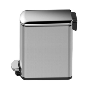 Silver Foot Pedal Trash Can Household Kitchen Bathroom Office <strong>Bedroom</strong> Use Storage Bucket <strong>Bin</strong> for Waste Management - Product Image 5