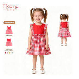 2026 nuova estate Custom ragazze abiti a balze maniche da <span class=keywords><strong>bambina</strong></span> <span class=keywords><strong>abbigliamento</strong></span>, vestito da bambino carino all'ingrosso per OEM & Branding - Product Image 1