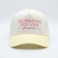 Gorra de Béisbol Deportiva Unisex de Diseño Personalizado OEM, de Algodón, Dos Tonos, 5 Paneles, con Cierre a Presión, para Bodas, Fiestas Nupciales, Venta al Por Mayor de Fábrica