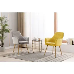 Tapicería de terciopelo de estilo moderno, silla de sofá de café de hotel individual, silla de sofá de café de hotel individual - Product Image 5
