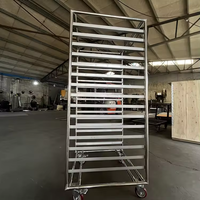 Chariot de boulangerie multifonctionnel en acier inoxydable (SS) à 16, 20 ou 30 niveaux, avec paniers et étagères pour fours à pain et bacs à pains