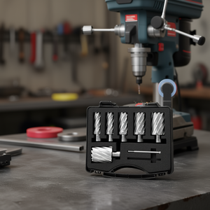 Juego de Cortadores Anulares de 6 Piezas de Acero de Alta Velocidad con Vástago Weldon de 50.8 mm para Taladros de Base Magnética - Product Image 2