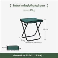 Chaise pliante d'extérieur portable, petit tabouret, siège de pêche, ultra-légère, télescopique, pour camping et pique-nique, transportable à la main
