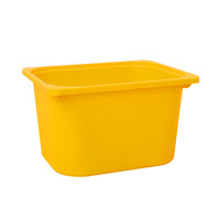 Panier de rangement en plastique PP pour la maison, couvercle multicolores empilable, 45L, boîte de rangement moderne et simple pour jouets divers, maternelle