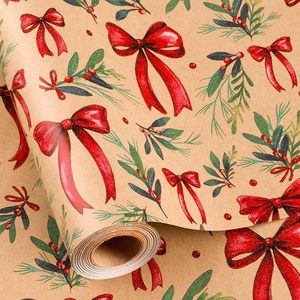 Customized 80-gram Kraft <b>Wrapping</b> <b>Paper</b> Roll with Printed Logo and Picture Kraft Gift Packaging <b>Paper</b> - Product Image 2