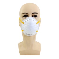 Masques de protection FFP2 blancs en forme de coupelle avec sangle pour la tête, filtration à 95 %
