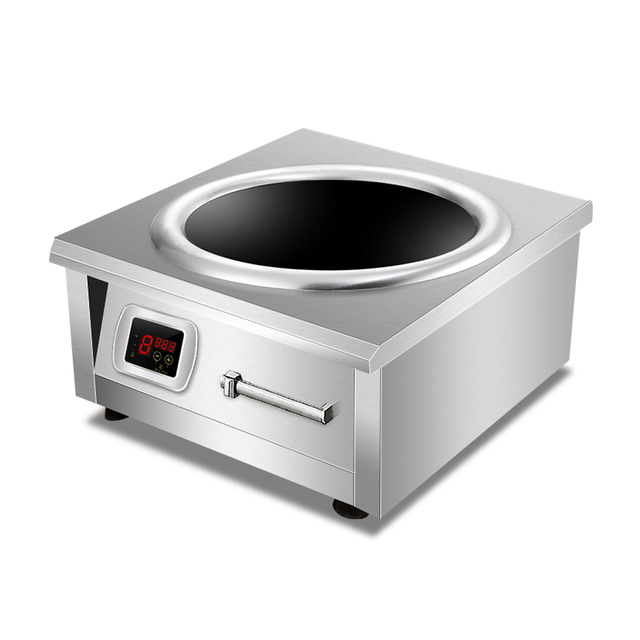 In-Smart Commercial 8000W Stainless Steel Induction Cooker 380V Touch Control Energy Efficient Class Fast Cooking Wok Burner
