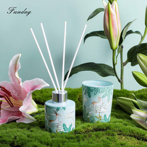 Four Seasons Aromatherapy Gift Set Scented Candle Reed Diffuser Cylinder Handcrafted Long Lasting Aroma Personal Gift - Product Image 3