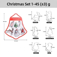 Ensemble de moules à biscuits en acier inoxydable multi-formes sur le thème de Noël, accessoire de pâtisserie DIY pour la maison, pour la préparation de desserts de fête