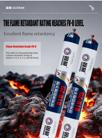 Scellant silicone neutre haute performance ignifuge, résistant aux intempéries, colle pour murs-rideaux
