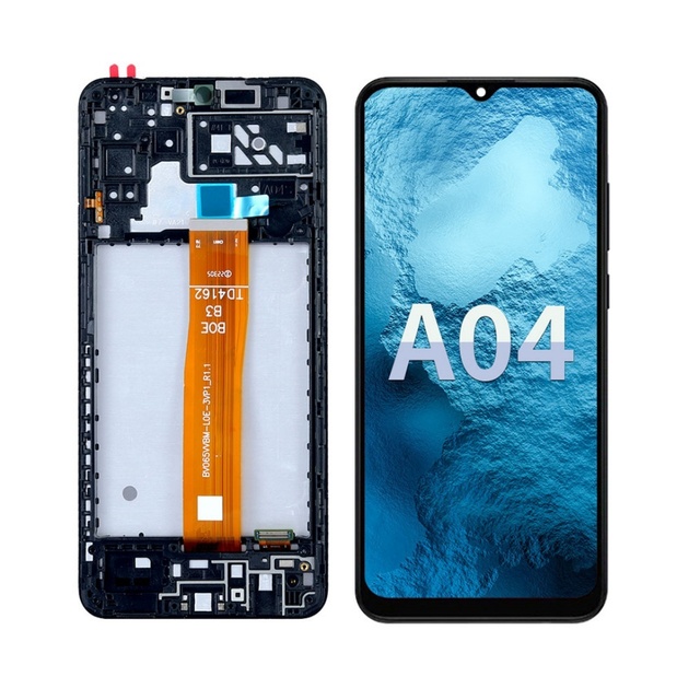 Mobile Phone LCD Display Touch Screen Digitizer Assembly with Frame for Samsung A04 A04S A04e 6.5 Inch Replacement Parts