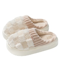 Nouvelles Chaussures d'Intérieur et d'Extérieur en Coton pour Hommes et Femmes, Antidérapantes, à Semelle Épaisse, Confortables, Résistantes à l'Usure et Chaudes pour l'Automne, l'Hiver et le Printemps
