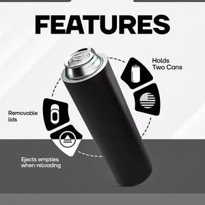 Tactical Reload <b>Can</b> Holder 7 Inch Insulated Neoprene Double Deck Beer <b>Cooler</b> with Pull on Closure for <b>Cans</b> Novelty Style - Product Image 4