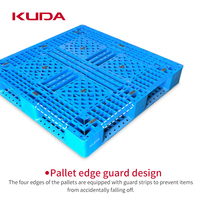 Palette en plastique KUDA 1111T-WGTZ avec déflecteur, palette de stockage industrielle, palette robuste, 1100x1100x150mm