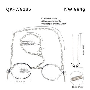 Pinzas para Pezones QKKQ de Acero Inoxidable 304 con Clips para Senos, Pinzas de Bondage para Senos BDSM, Pinzas para Pezones con Correa, Juguetes Sexuales para Parejas - Product Image 5