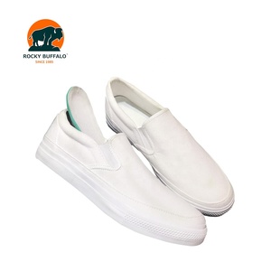 Rocky <span class=keywords><strong>Buffalo</strong></span> White Men Pure Color Canvas Slip-on No Lace Vulcanized Casual Canvas Zapatos planos para hombres - Product Image 4
