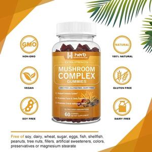 OEM/ODM Private Label Mushroom <b>Gummies</b>,Organic Mushroom <b>Gummies</b> with Reishi <b>Cordyceps</b> Lion's Mane Mushroom Herbal - Product Image 6