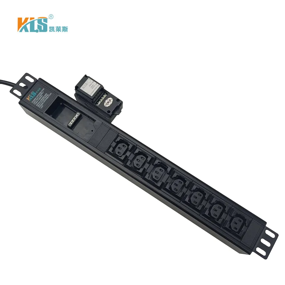 Kls marca 110-250vac 16a 7-bit iec320c13 soquete de saída pdu exibição de dados de tensão