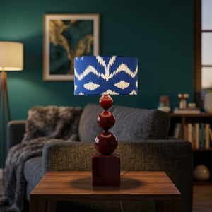 Lámpara de Mesa Tradicional Hecha a Mano con Pantalla de Tela de Diseño Único y Novedoso para Decoración de Dormitorio, Venta al por Mayor, Multicolor - Product Image 2