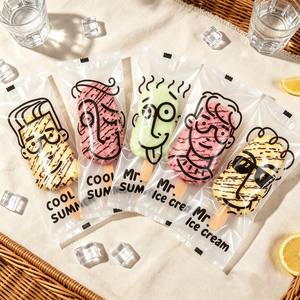 Bolsas Transparentes para Empacar Helados con Diseño de Dibujos Animados, Bolsas de Plástico Termosellables, Bolsas Personalizadas para Envolver Helados - Product Image 3