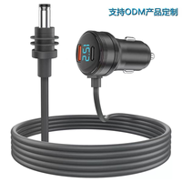 Câble d'alimentation pour Starlink Mini 2M/3M/5M 12V-24V, adaptateur allume-cigare vers câble d'alimentation CC avec port USB Type-C et voltmètre
